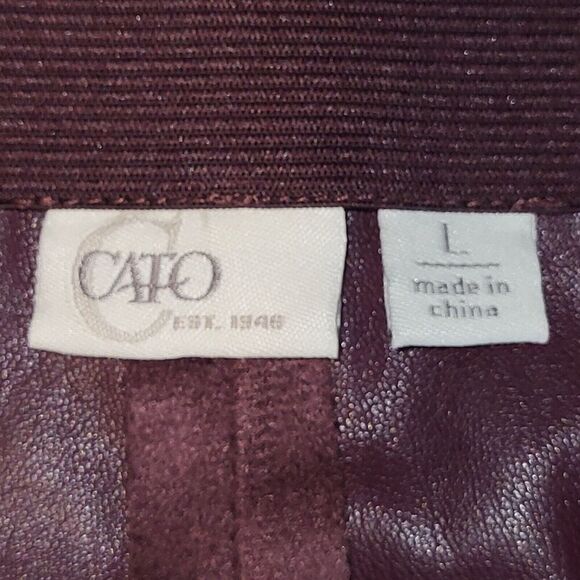 Cato Woman's Large Purple Faux Suede Leather Mini Skirt Pull On Stretch Party - Picture 8 of 11